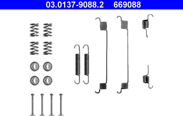 ATE 03.0137-9088.2 - Zubehörsatz, Bremsbacken parts5.com