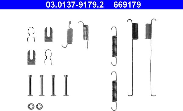 ATE 03.0137-9179.2 - Set accesorii, sabot de frana parts5.com