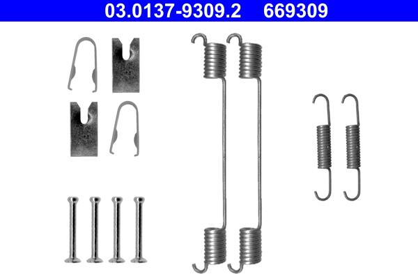 ATE 03.0137-9309.2 - Комплектующие, барабанный тормозной механизм parts5.com