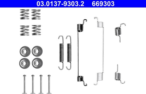 ATE 03.0137-9303.2 - Accessory Kit, brake shoes parts5.com