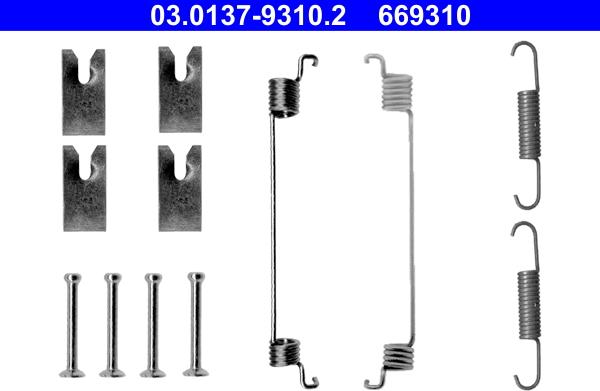 ATE 03.0137-9310.2 - Set accesorii, sabot de frana parts5.com