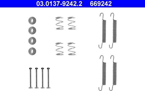 ATE 03.0137-9242.2 - Zubehörsatz, Feststellbremsbacken parts5.com