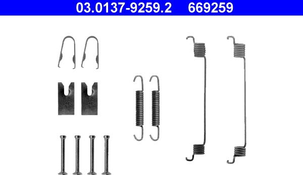 ATE 03.0137-9259.2 - Accessory Kit, brake shoes parts5.com