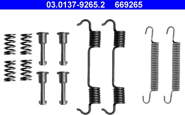 ATE 03.0137-9265.2 - Set accesorii, saboti frana parcare parts5.com