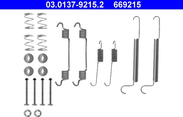 ATE 03.0137-9215.2 - Sada príslużenstva brzdovej čeľuste parts5.com