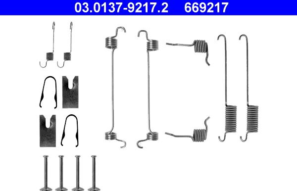 ATE 03.0137-9217.2 - Комплектующие, барабанный тормозной механизм parts5.com