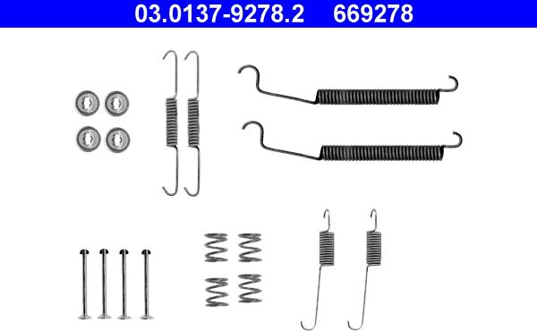 ATE 03.0137-9278.2 - Set accesorii, sabot de frana parts5.com