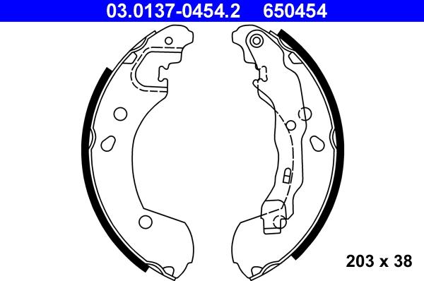 ATE 03.0137-0454.2 - Fren pabuç takımı parts5.com