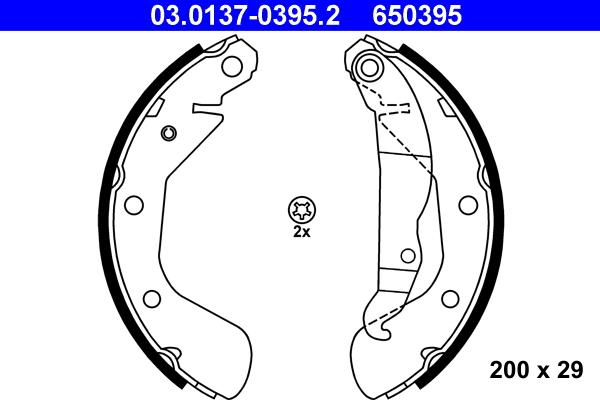 ATE 03.0137-0395.2 - Set saboti frana parts5.com