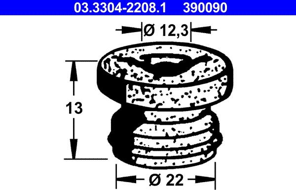 ATE 03.3304-2208.1 - Plug, brake fluid reservoir parts5.com