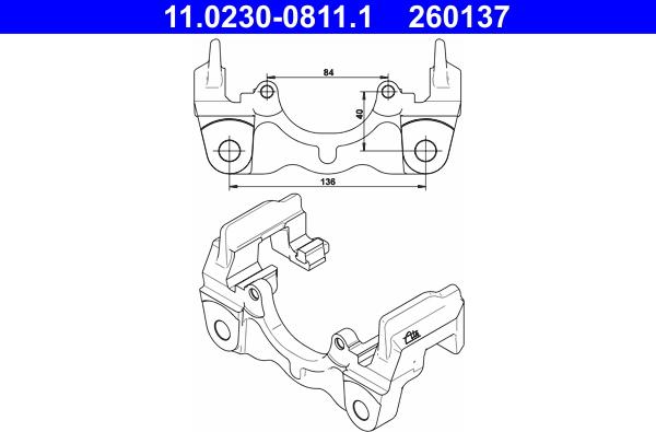 ATE 11.0230-0811.1 - Suport,etrier parts5.com