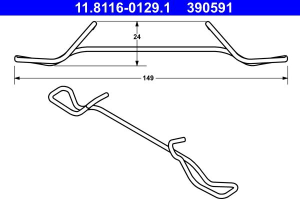 ATE 11.8116-0129.1 - Arc, etrier frana parts5.com