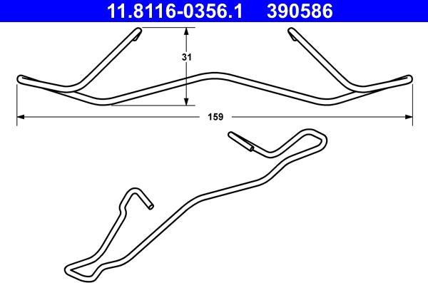 ATE 11.8116-0356.1 - Opruga, kočno sedlo parts5.com