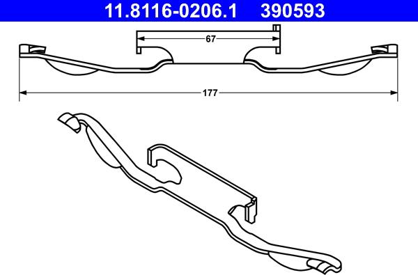 ATE 11.8116-0206.1 - Vzmet, sedlo zavore (kolutne ) parts5.com