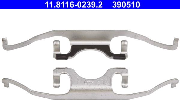 ATE 11.8116-0239.2 - Muelle, pinza de freno parts5.com