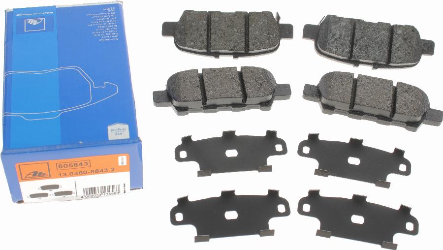 ATE 13.0460-5843.2 - Fékbetétkészlet, tárcsafék parts5.com