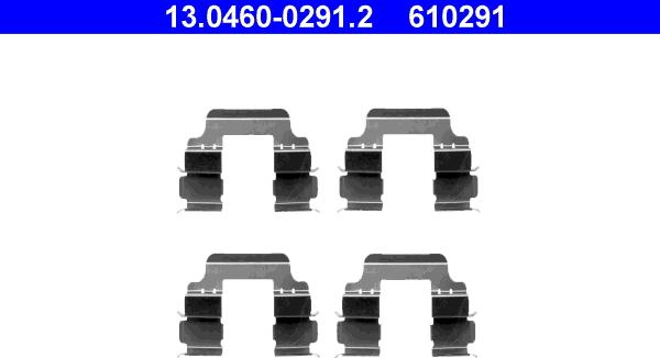 ATE 13.0460-0291.2 - Kompletni pribor,torna obloga kolutne zavore parts5.com