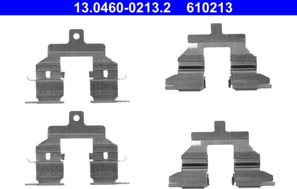 ATE 13.0460-0213.2 - Zubehörsatz, Scheibenbremsbelag parts5.com