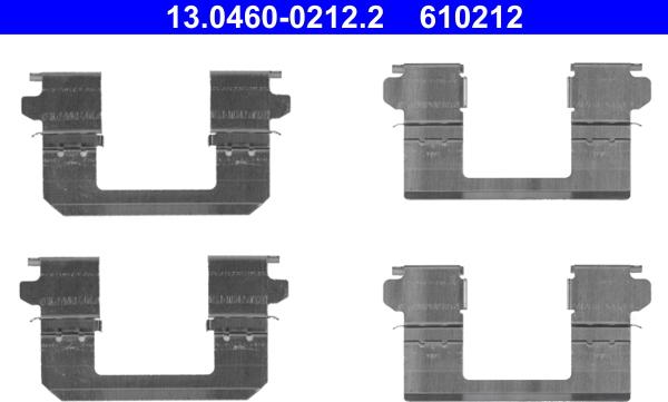 ATE 13.0460-0212.2 - Set accesorii, placute frana parts5.com