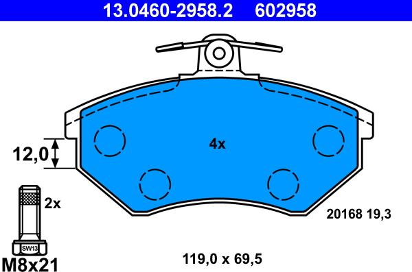 ATE 13.0460-2958.2 - Jarrupala, levyjarru parts5.com