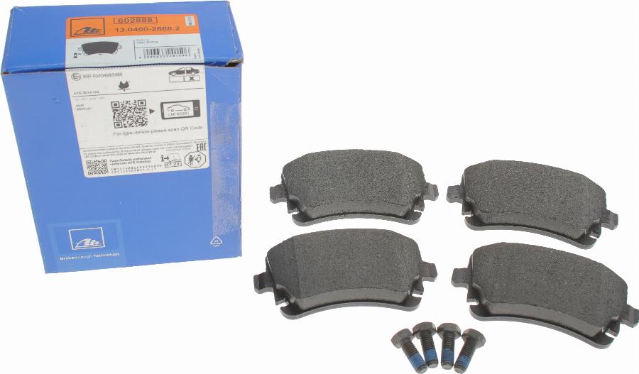 ATE 13.0460-2888.2 - Kit de plaquettes de frein, frein à disque parts5.com