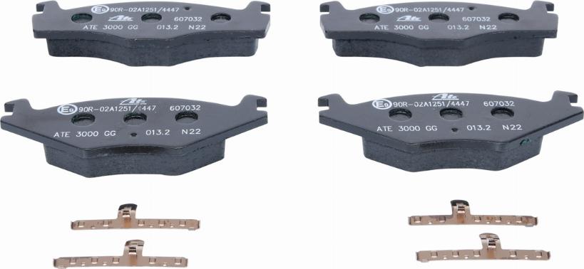 ATE 13.0460-7032.2 - Set placute frana,frana disc parts5.com