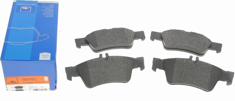 ATE 13.0460-7259.2 - Brake Pad Set, disc brake parts5.com