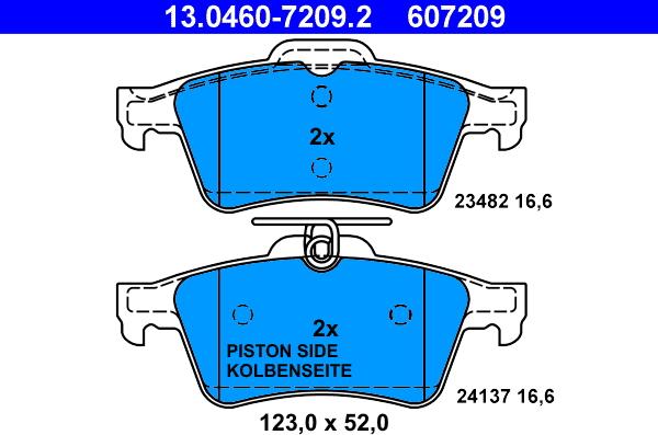 ATE 13.0460-7209.2 - Fren balata seti, diskli fren parts5.com