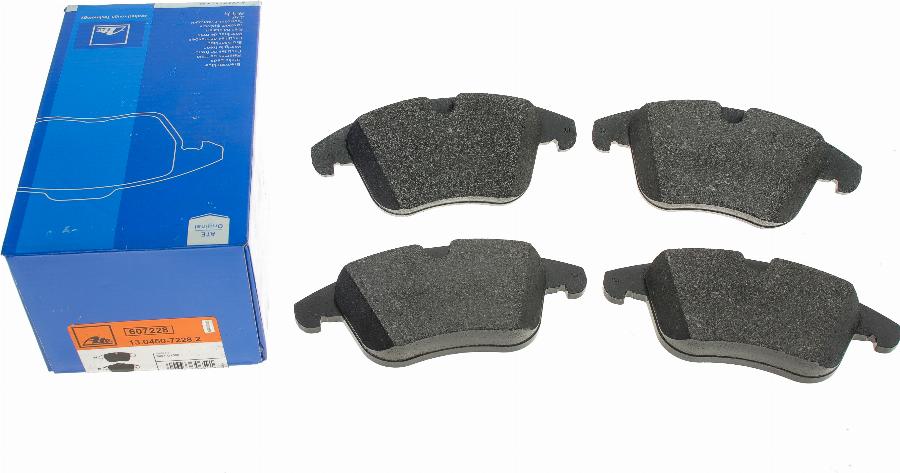 ATE 13.0460-7228.2 - Kit de plaquettes de frein, frein à disque parts5.com