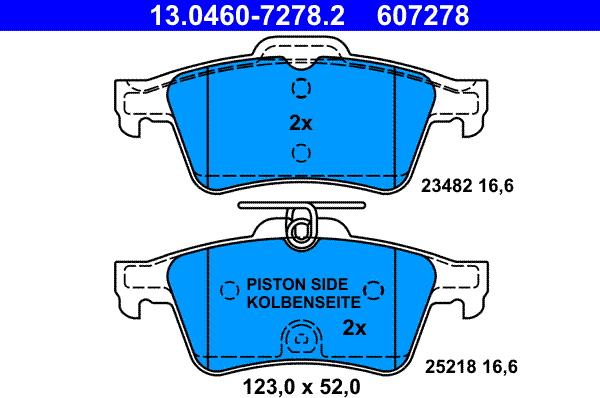 ATE 13.0460-7278.2 - Piduriklotsi komplekt,ketaspidur parts5.com