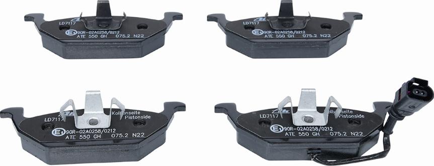 ATE 13.0470-7117.2 - Brake Pad Set, disc brake parts5.com