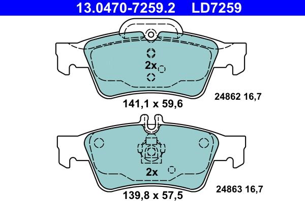 ATE 13.0470-7259.2 - Jarrupala, levyjarru parts5.com