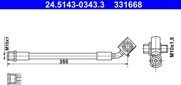 ATE 24.5143-0343.3 - Furtun frana parts5.com