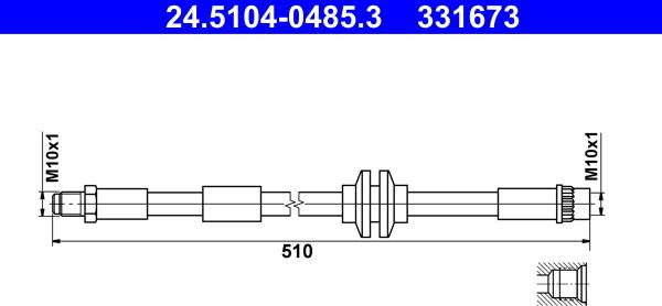 ATE 24510404853 - Tubo flexible de frenos parts5.com