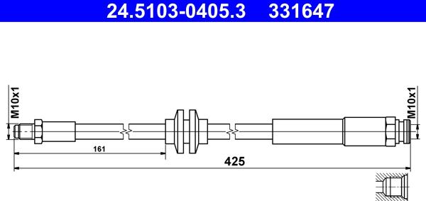 ATE 24510304053 - Tubo flexible de frenos parts5.com