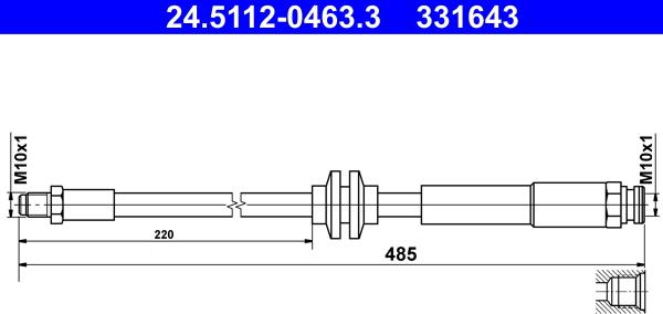 ATE 24511204633 - Tubo flexible de frenos parts5.com