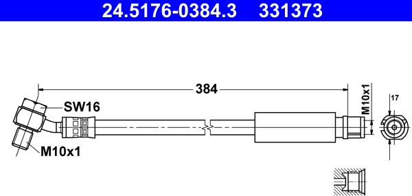 ATE 24.5176-0384.3 - Kočiono crevo parts5.com