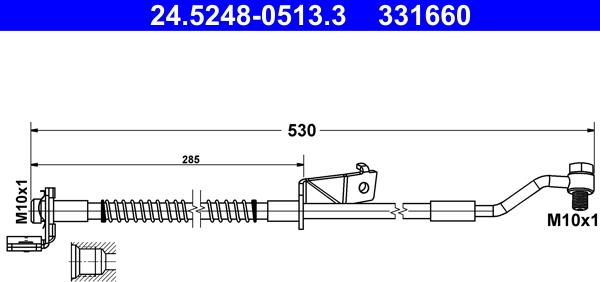 ATE 24.5248-0513.3 - Furtun frana parts5.com