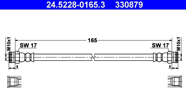 ATE 24.5228-0165.3 - Zavorna cev parts5.com