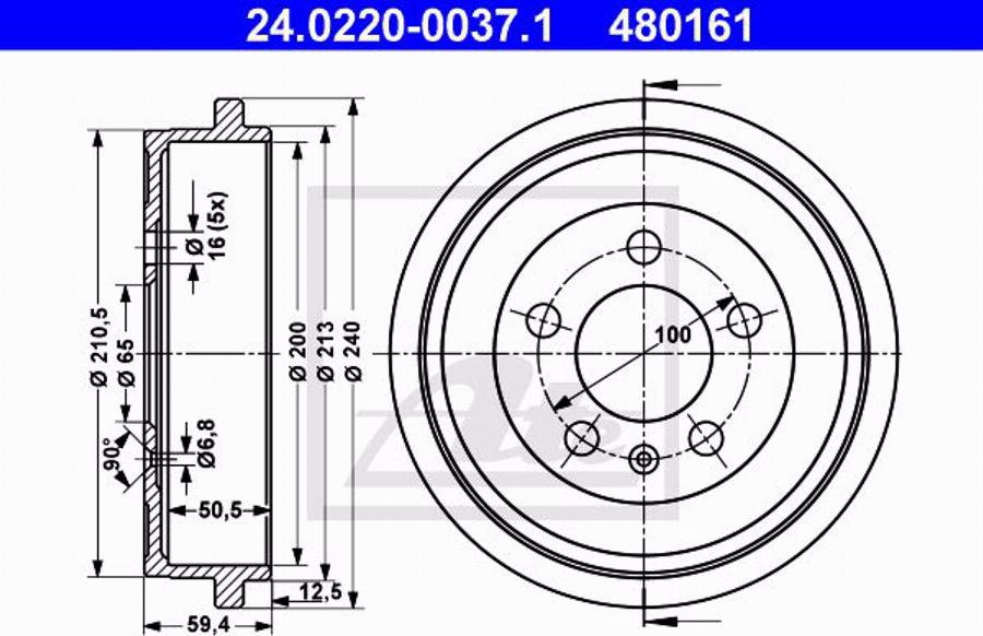 ATE 24.0101-3802.2 - Aksesuar seti, fren kaliperi parts5.com