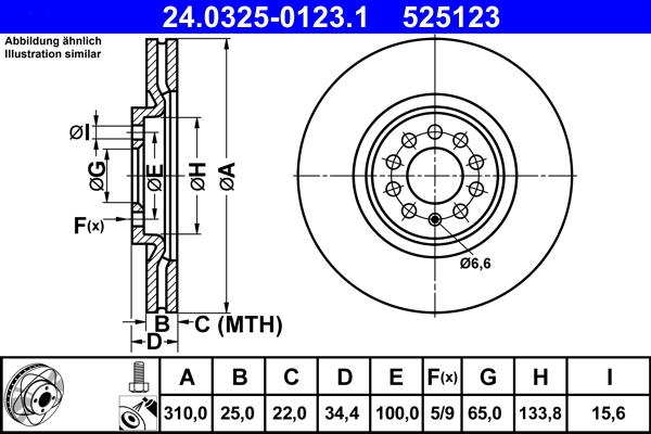 ATE 24.0325-0123.1 - Fren diski parts5.com