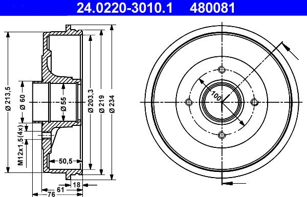 ATE 24.0220-3010.1 - Piduritrummel parts5.com