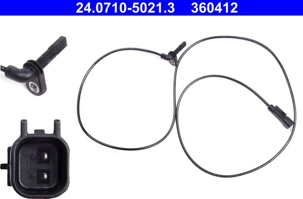 ATE 24.0710-5021.3 - Sensor, revoluciones de la rueda parts5.com