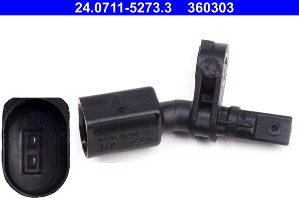 ATE 24.0711-5273.3 - Sensor, revoluciones de la rueda parts5.com