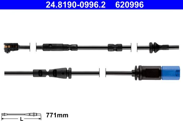 ATE 24.8190-0996.2 - Signalni kontakt, istrošenost kočne obloge parts5.com