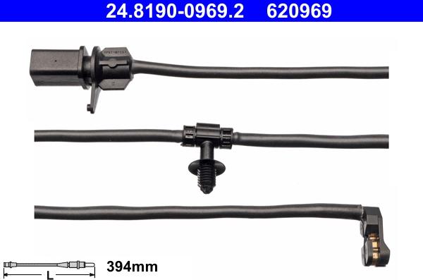 ATE 24819009692 - Senzor de avertizare,uzura placute de frana parts5.com