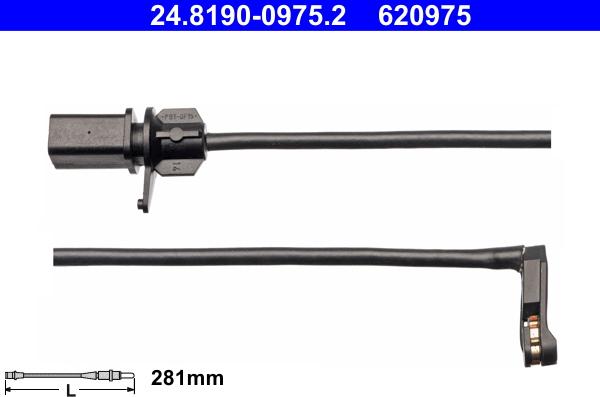 ATE 24819009752 - Senzor de avertizare,uzura placute de frana parts5.com