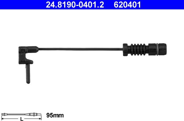 ATE 24.8190-0401.2 - Senzor de avertizare,uzura placute de frana parts5.com