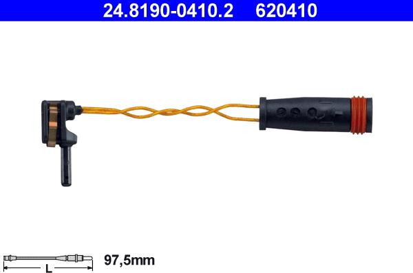 ATE 24.8190-0410.2 - Warning Contact, brake pad wear parts5.com