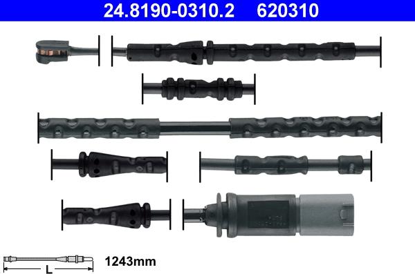 ATE 24.8190-0310.2 - Contact d'avertissement, usure des plaquettes de frein parts5.com